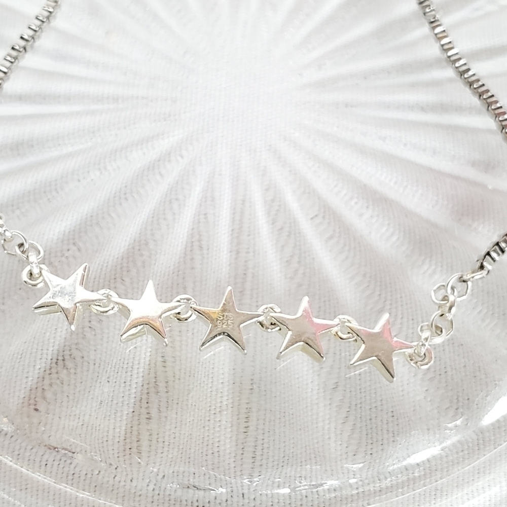 Sterling Silver Adjustable Celestial Bracelet Sta… - image 5